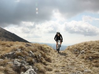 Mountain Biking Over Hill